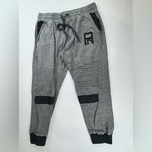 Parish Nations Men's Large Grey Black Sweats Joggers Loungewear Casual